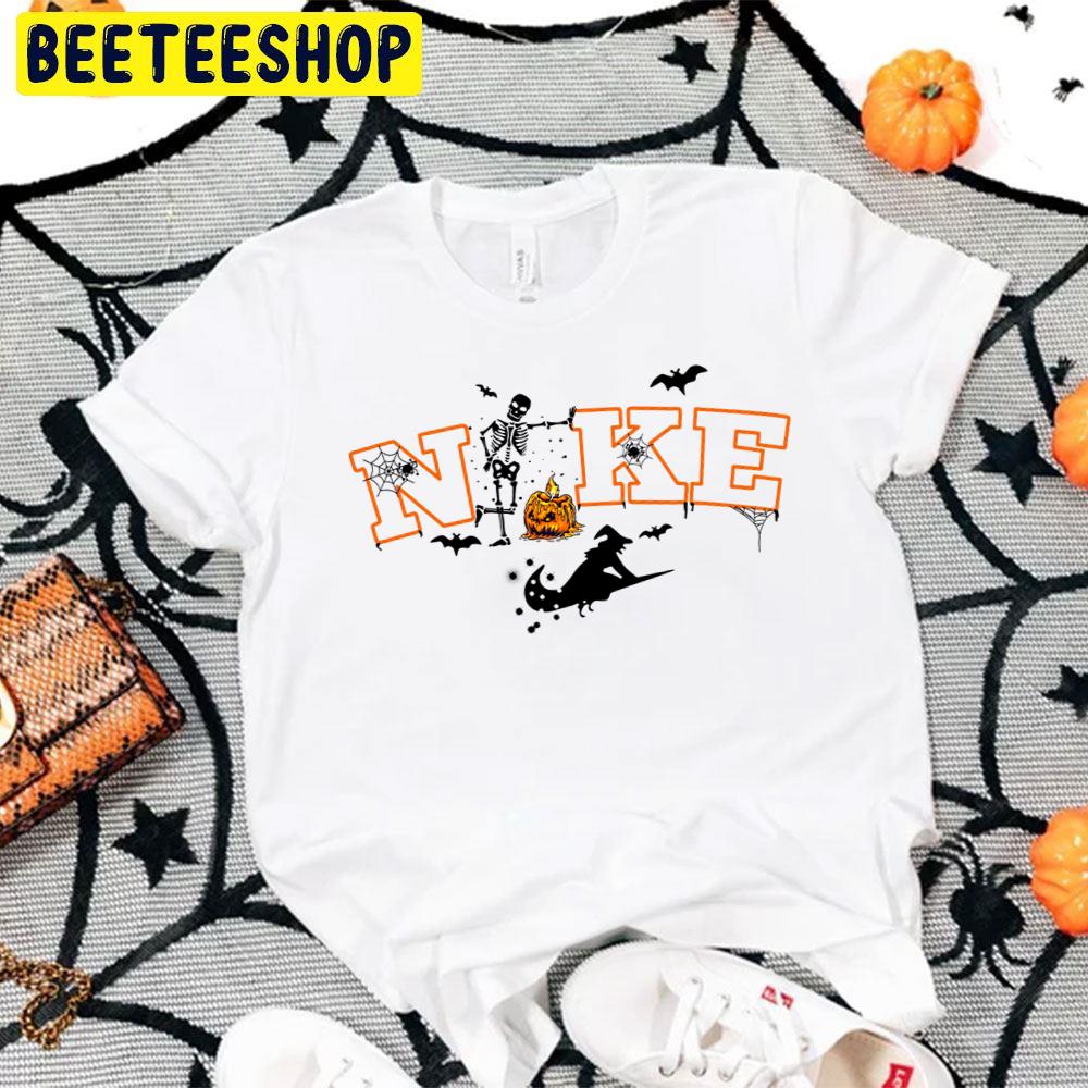 Nike Witch Skeleton Anh Pumpkin Halloween Trending Unisex T-Shirt Nike Witch Skeleton Anh Pumpkin Halloween Trending Unisex T-Shirt