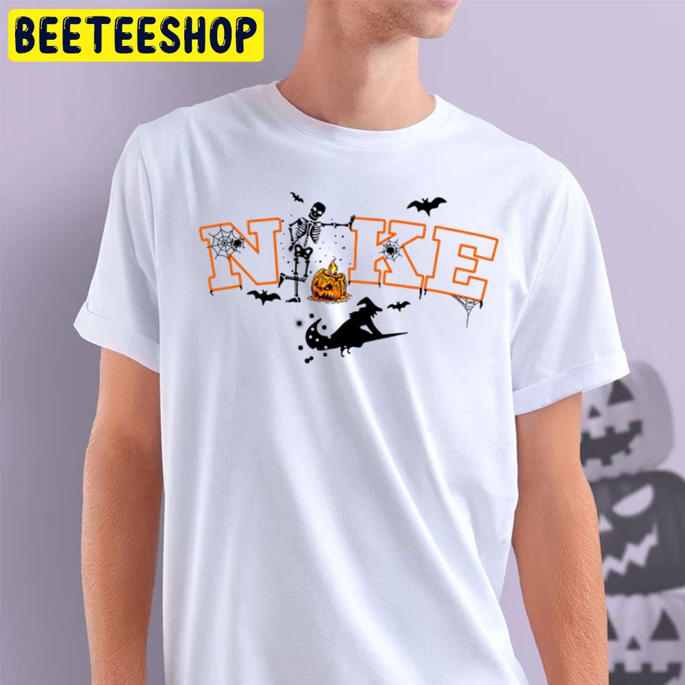 Nike Witch Skeleton Anh Pumpkin Halloween Trending Unisex T-Shirt Nike Witch Skeleton Anh Pumpkin Halloween Trending Unisex T-Shirt