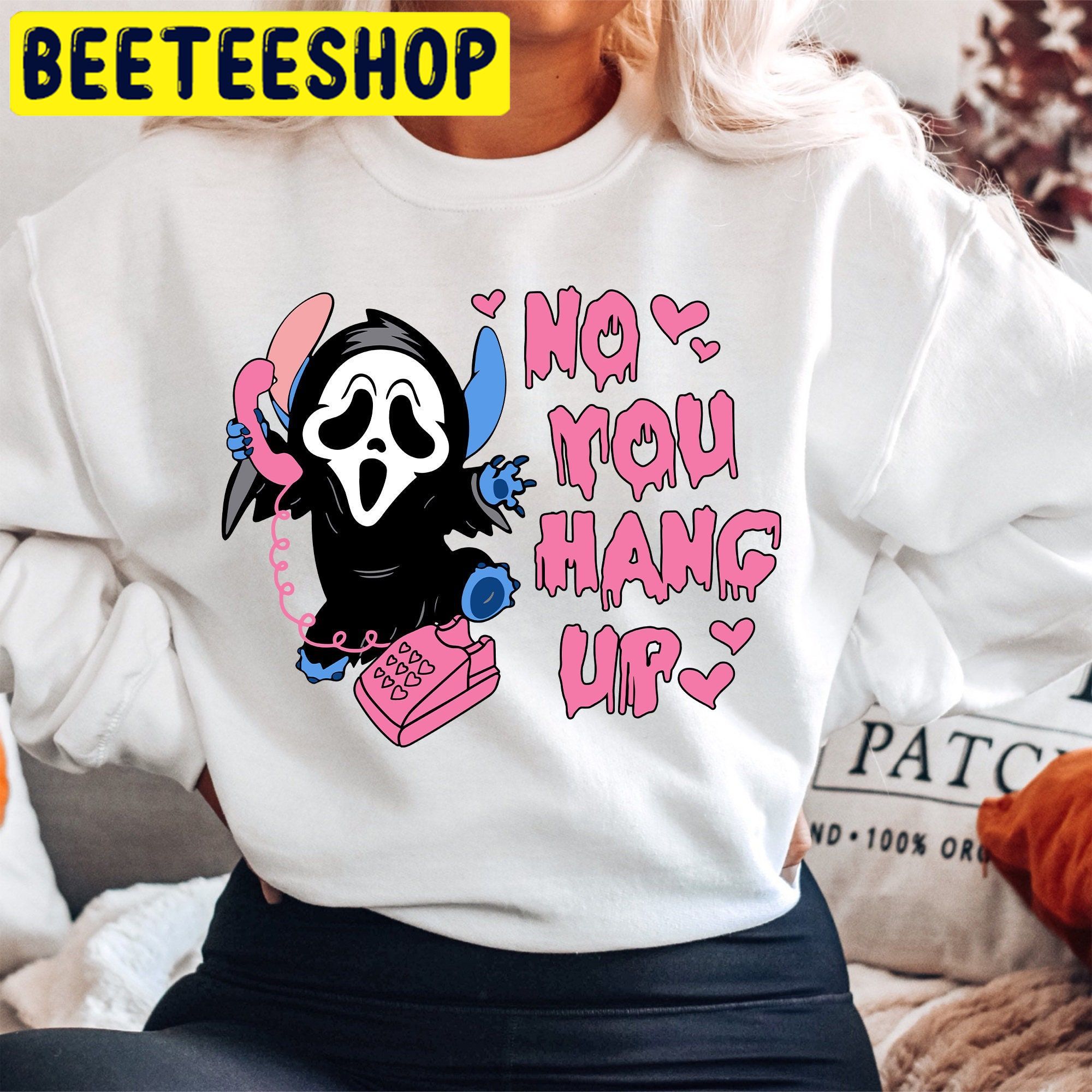 No You Hang Up Stitch Scream Horror Movie HalloweenTrending Unisex Shirt No You Hang Up Stitch Scream Horror Movie HalloweenTrending Unisex Shirt