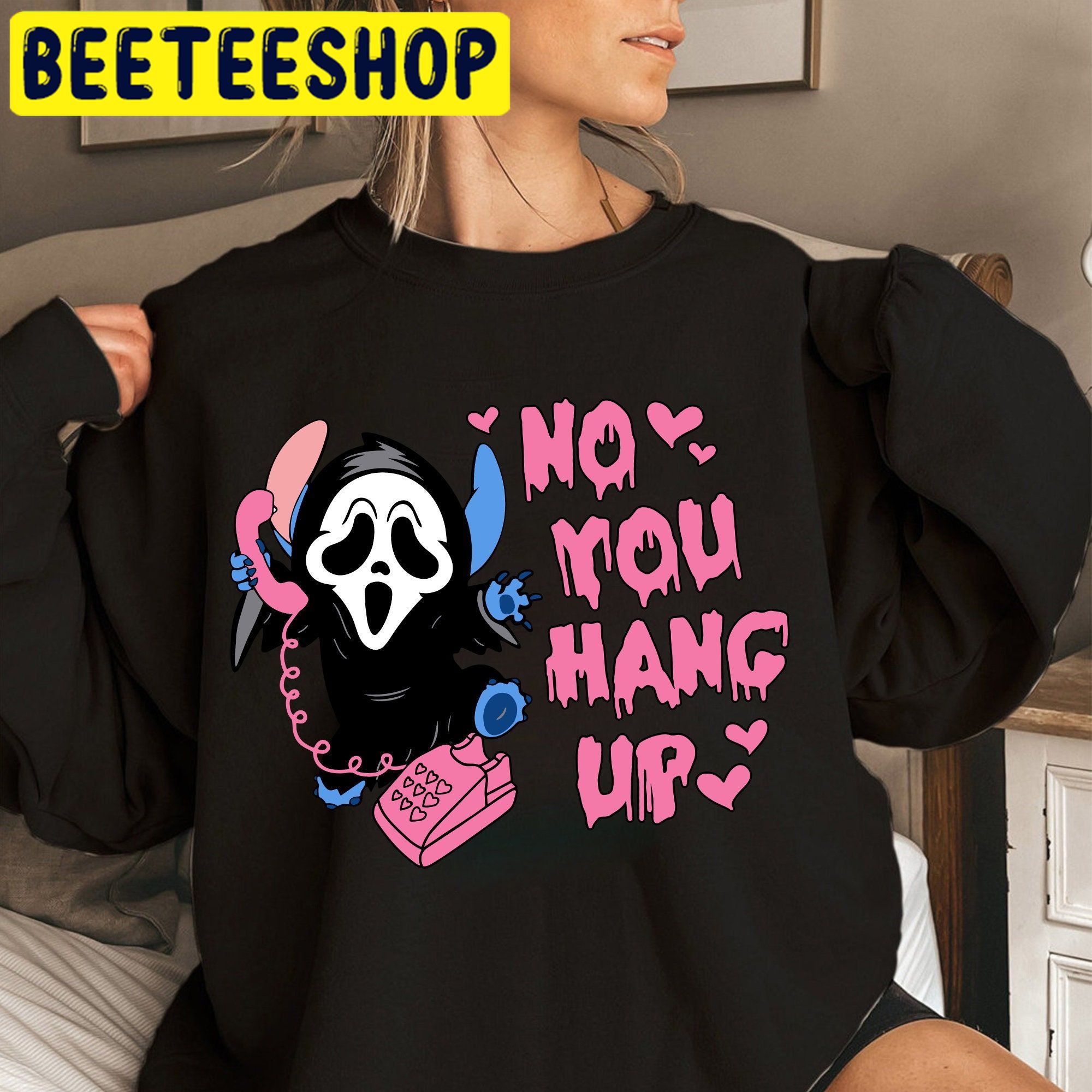 No You Hang Up Stitch Scream Horror Movie HalloweenTrending Unisex Shirt No You Hang Up Stitch Scream Horror Movie HalloweenTrending Unisex Shirt
