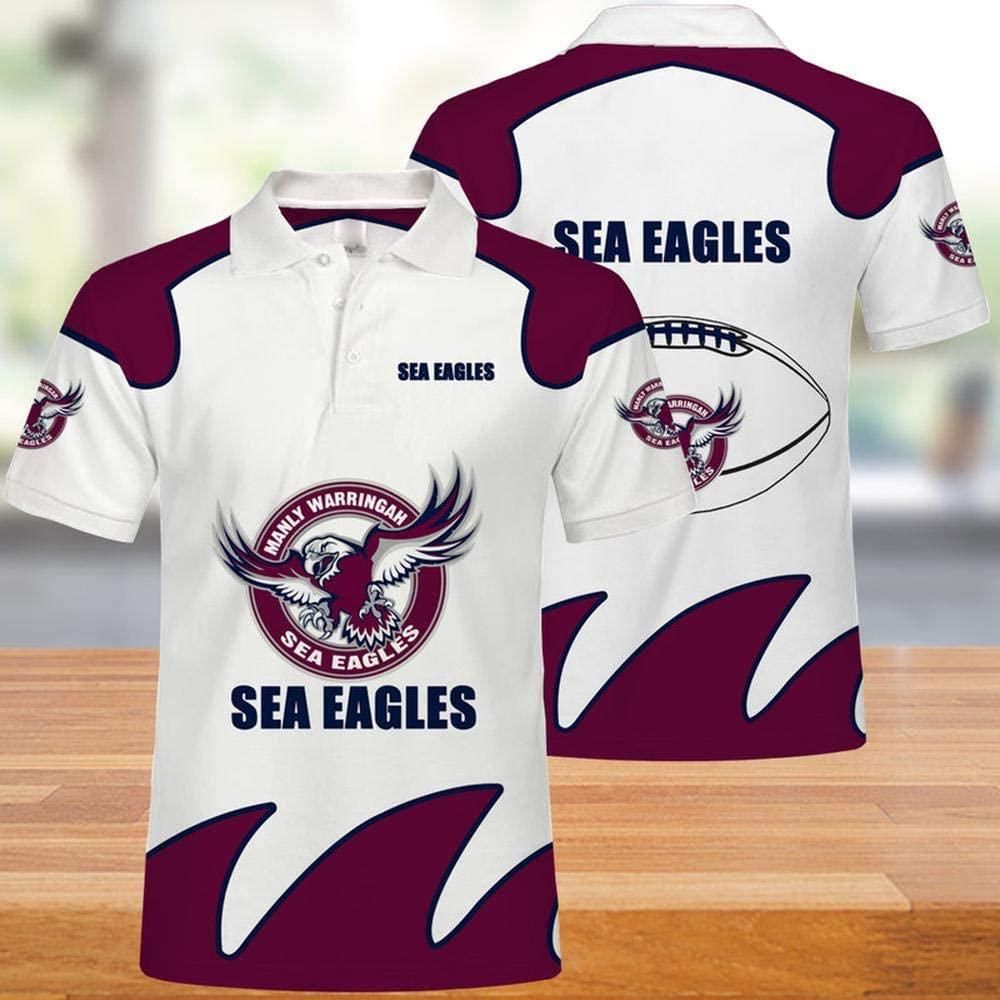 NRL Manly-warringah Sea Eagles 3d Print Casual Summer Short Top Branding Trends 3D Polo Shirt NRL Manly-warringah Sea Eagles 3d Print Casual Summer Short Top Branding Trends 3D Polo Shirt