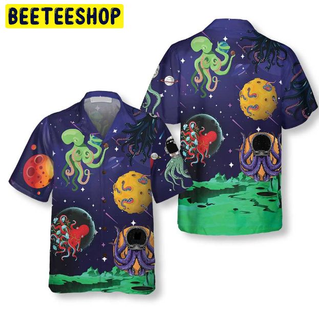 Octopus Astronaut Trending Hawaiian Shirt Octopus Astronaut Trending Hawaiian Shirt