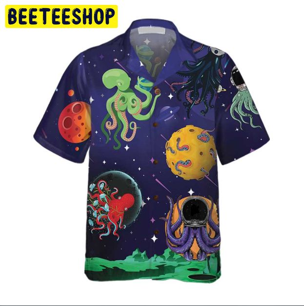 Octopus Astronaut Trending Hawaiian Shirt Octopus Astronaut Trending Hawaiian Shirt