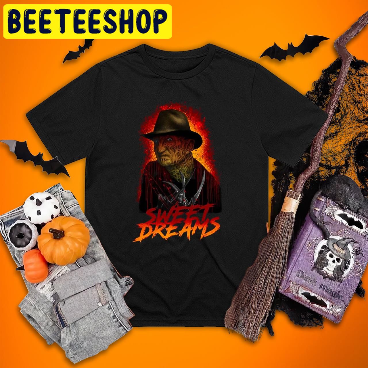 Official Sweet Dreams Mens Freddy Krueger Nightmare On Elm StreetMovie Halloween Trending Unisex T-Shirt Official Sweet Dreams Mens Freddy Krueger Nightmare On Elm StreetMovie Halloween Trending Unisex T-Shirt
