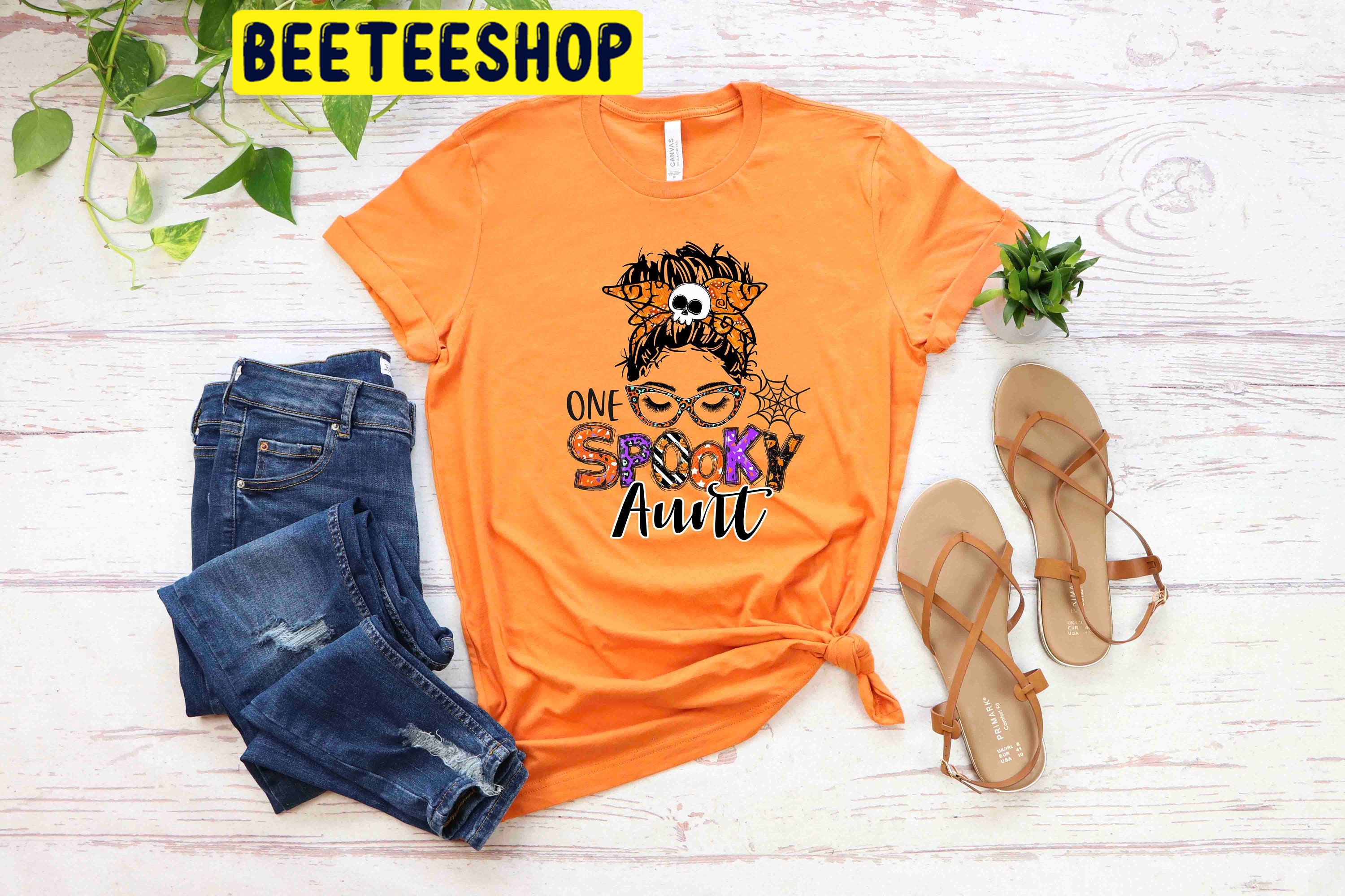 One Spooky Aunt Spooky Vibes Halloween Trending Unisex Shirt