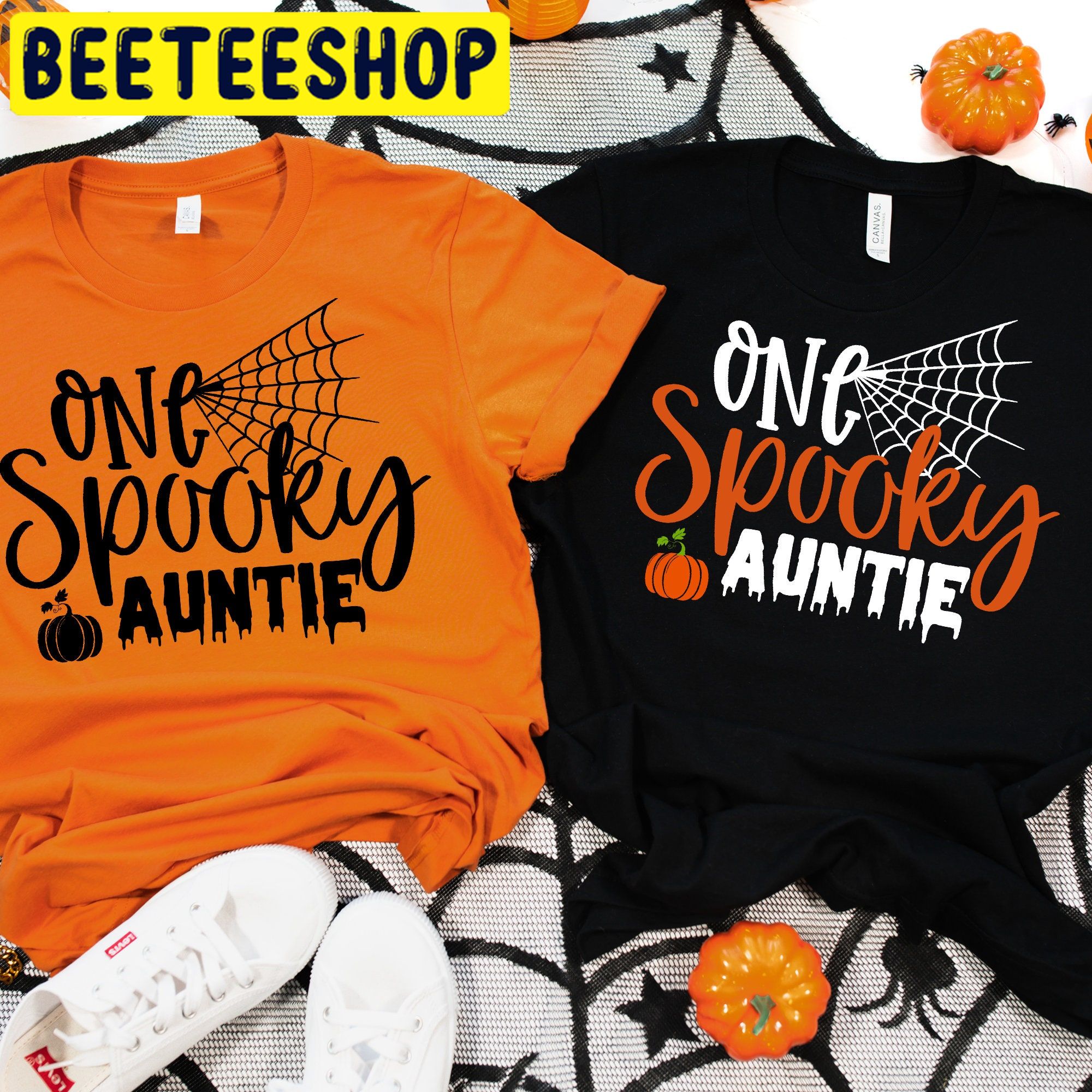 One Spooky Auntie Art Halloween Trending Unisex Shirt One Spooky Auntie Art Halloween Trending Unisex Shirt