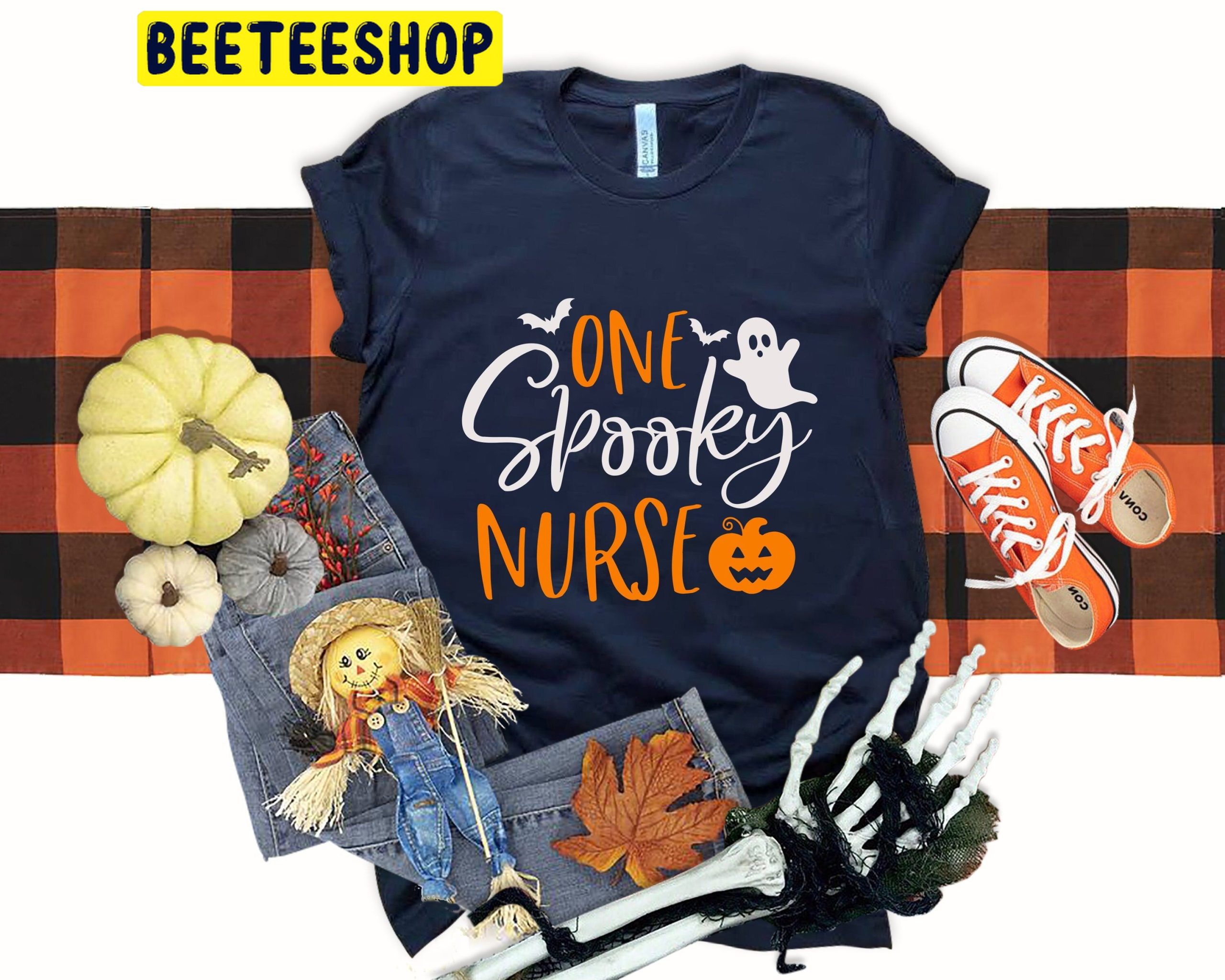 One Spooky Nurse Halloween Trending Unisex Shirt One Spooky Nurse Halloween Trending Unisex Shirt