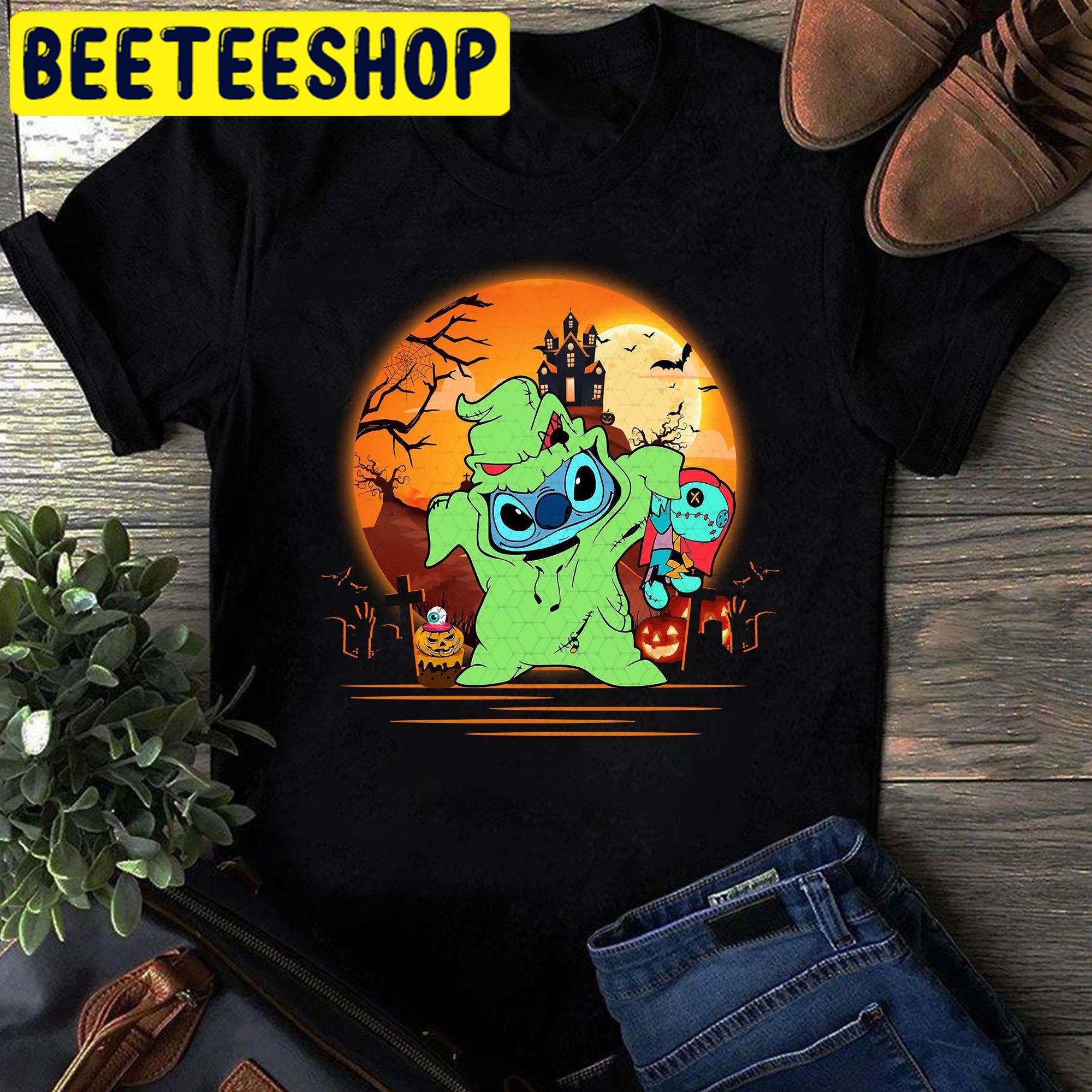 Oogie Boogie Stitch HalloweenTrending Unisex Shirt Oogie Boogie Stitch HalloweenTrending Unisex Shirt