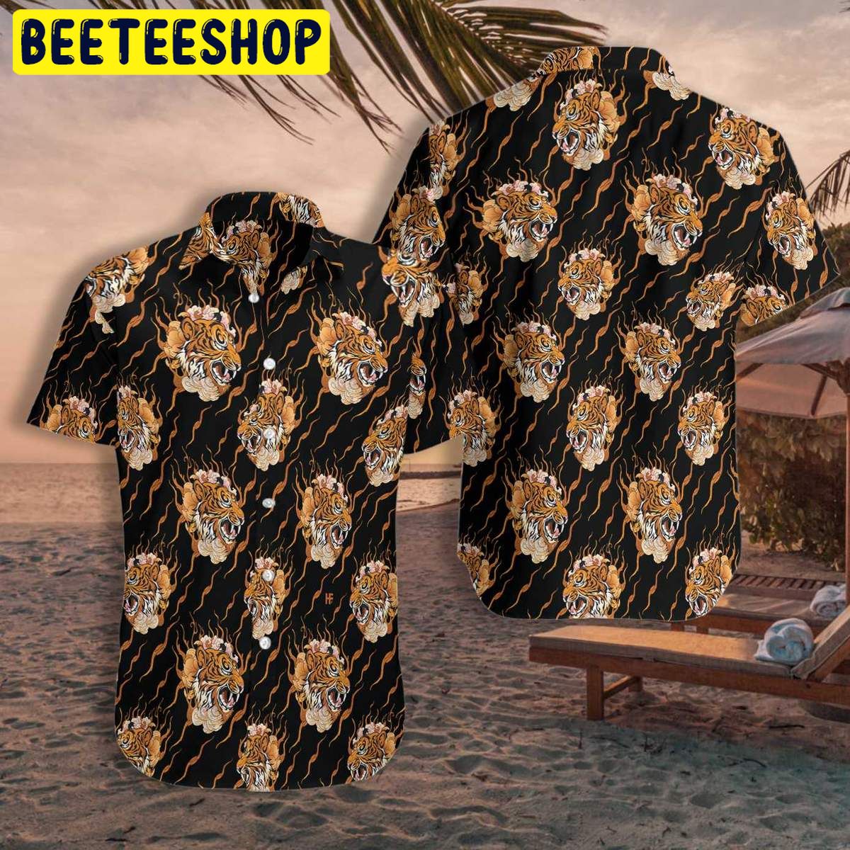 Oriental Tattoo Style Tiger Trending Hawaiian Shirt Oriental Tattoo Style Tiger Trending Hawaiian Shirt