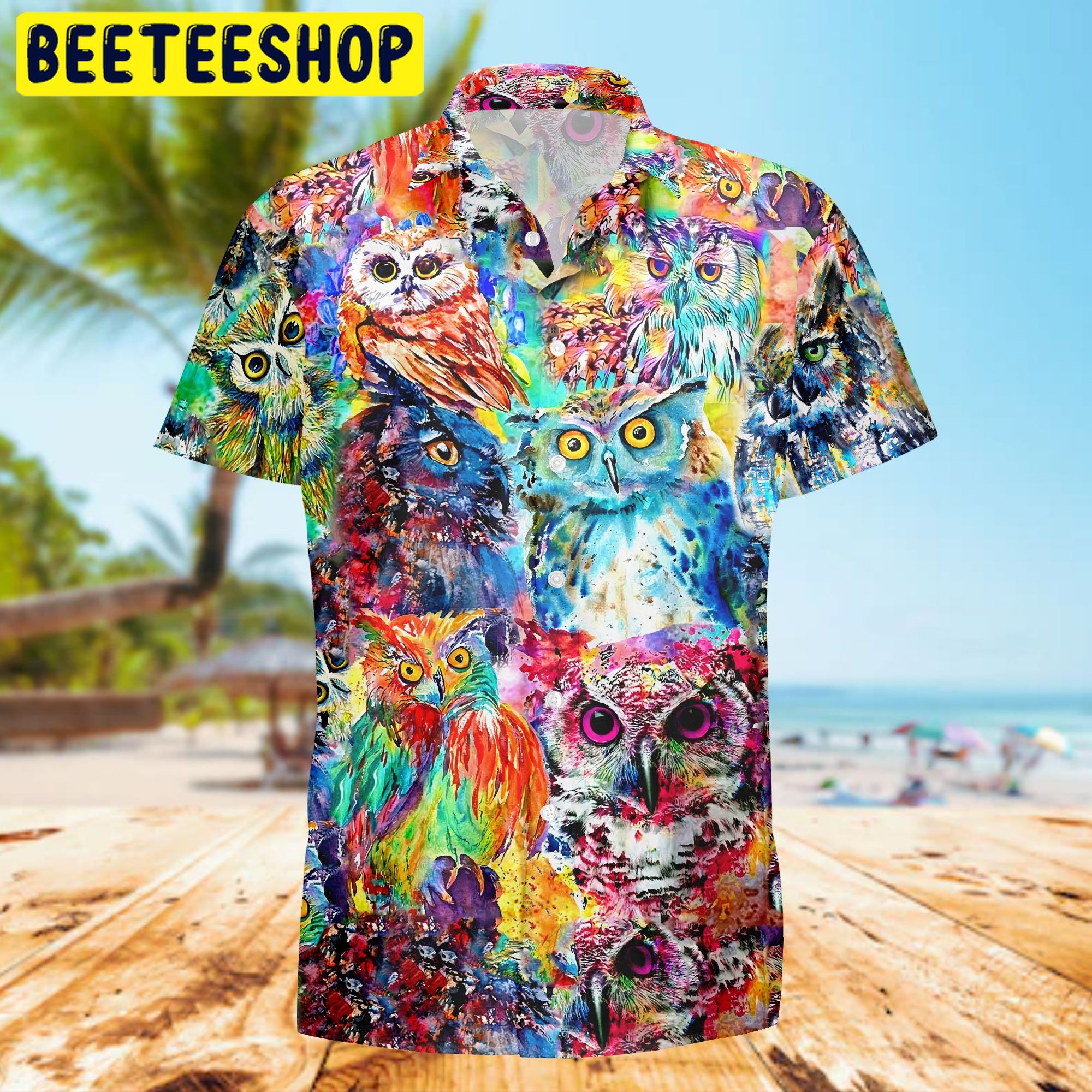 Owl Colorful Trending Hawaiian Shirt Owl Colorful Trending Hawaiian Shirt