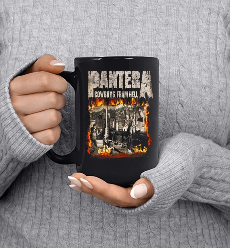 Pantera Official Cowboys From Hell Cover Fire Premium Mug Pantera Official Cowboys From Hell Cover Fire Premium Mug