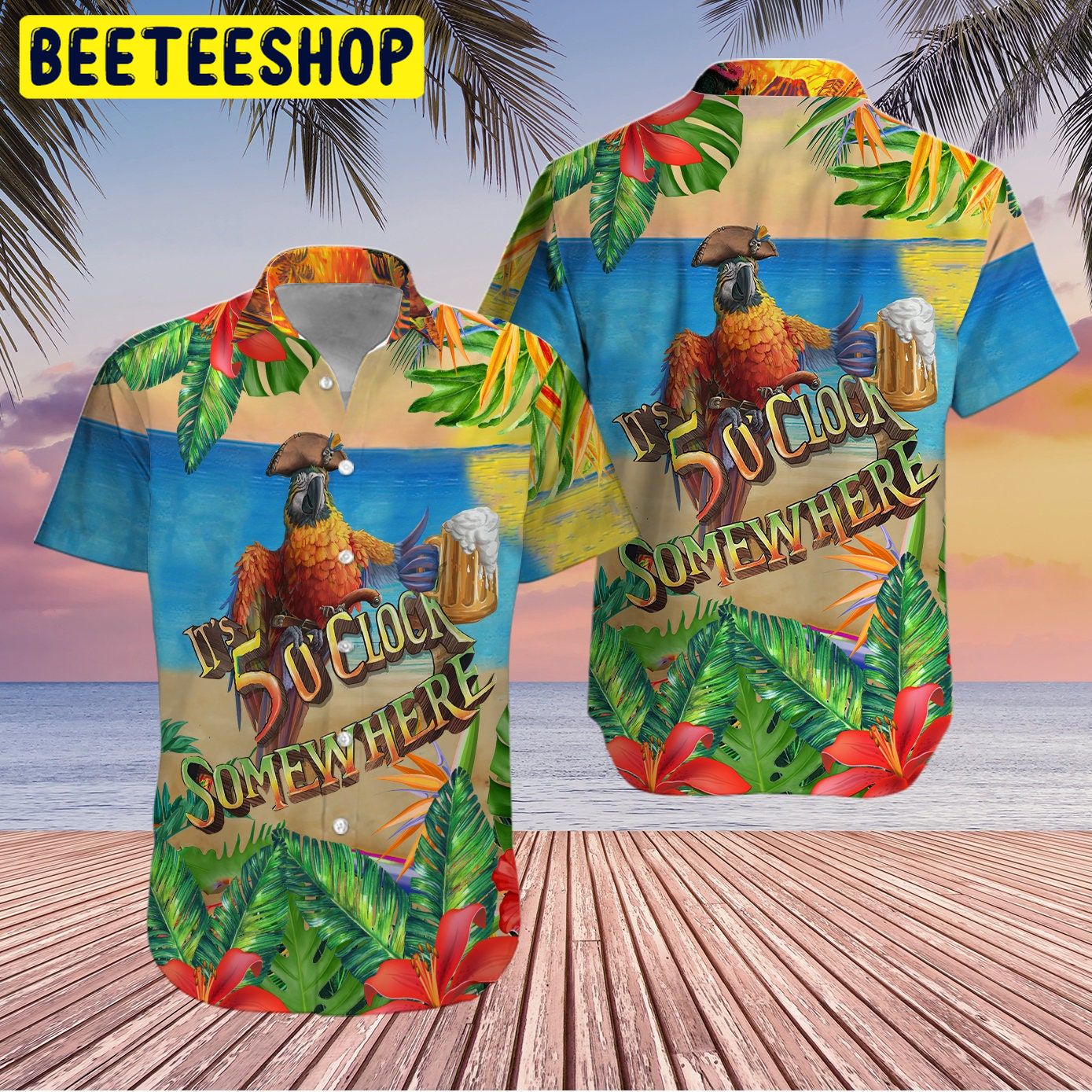 Parrot It’s 5 O’clock Somewhere Trending Hawaiian Shirt Parrot It’s 5 O’clock Somewhere Trending Hawaiian Shirt