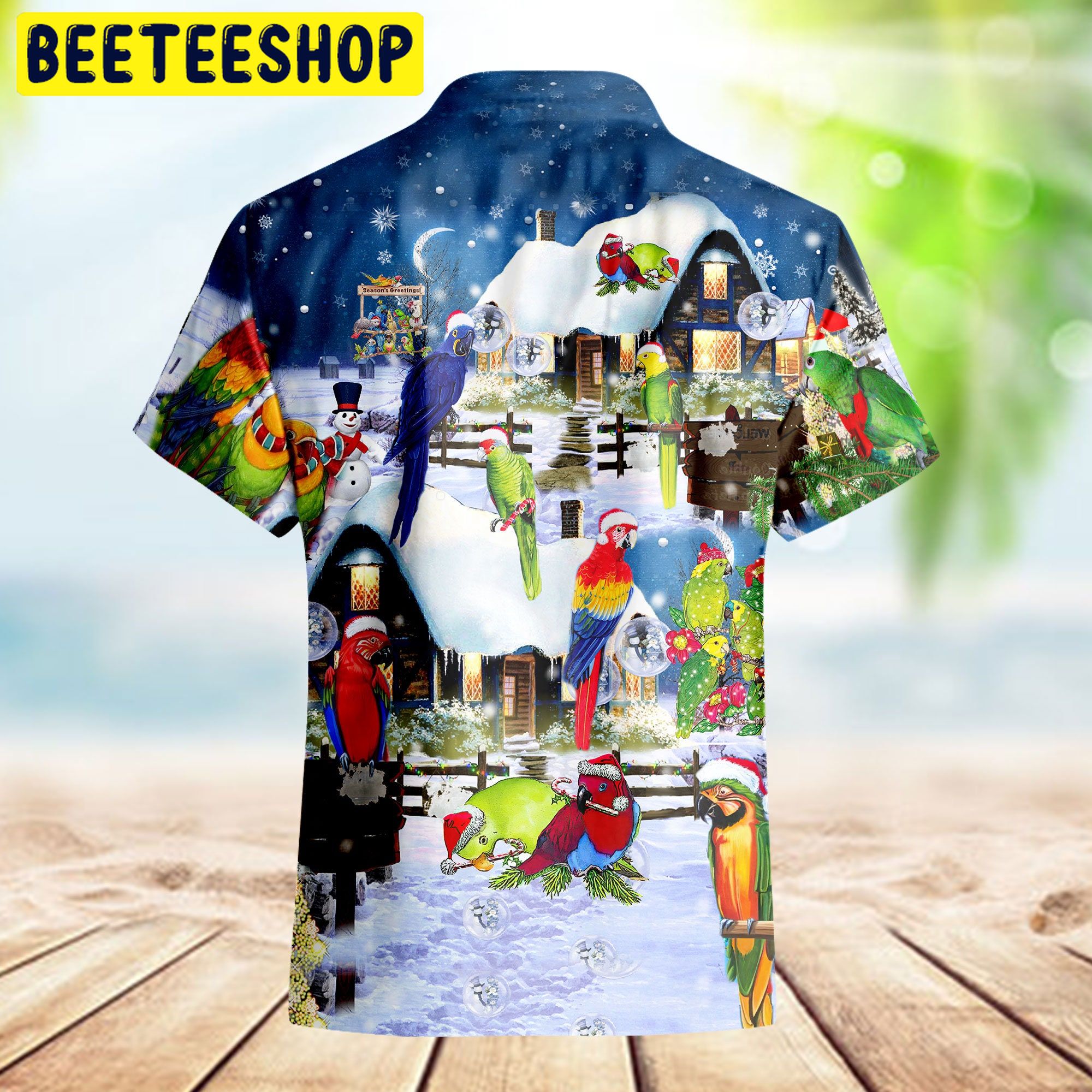 Parrots Merry Xmas Trending Hawaiian Shirt Parrots Merry Xmas Trending Hawaiian Shirt