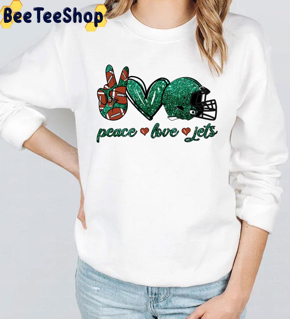 Peace Love Jets New York Jets Football Trending Unisex T-Shirt Peace Love Jets New York Jets Football Trending Unisex T-Shirt