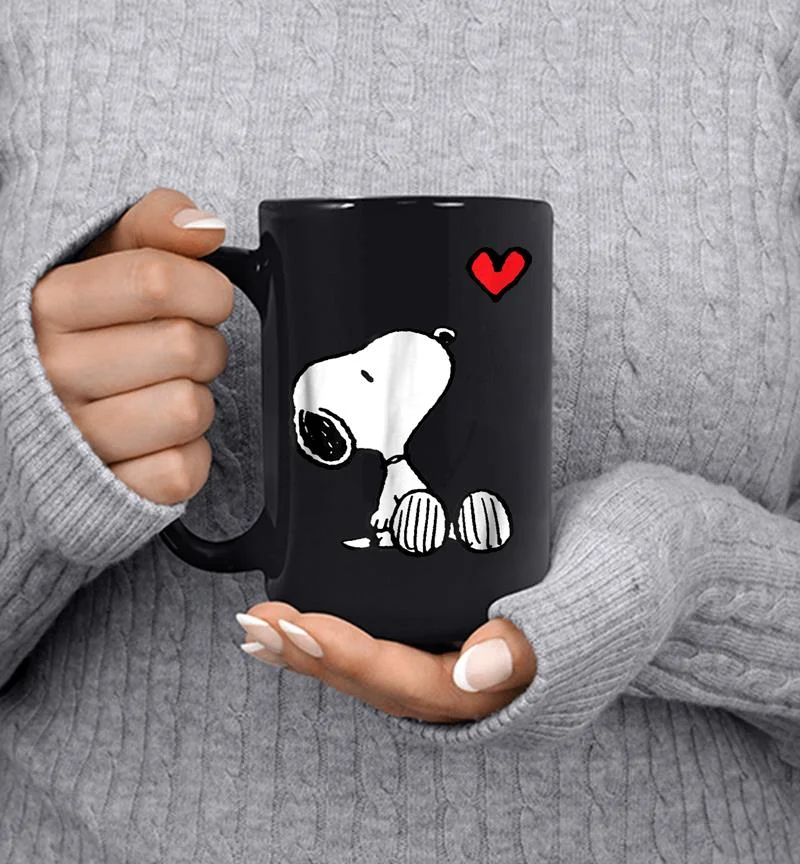 Peanuts Heart Sitting Snoopy Mug Peanuts Heart Sitting Snoopy Mug