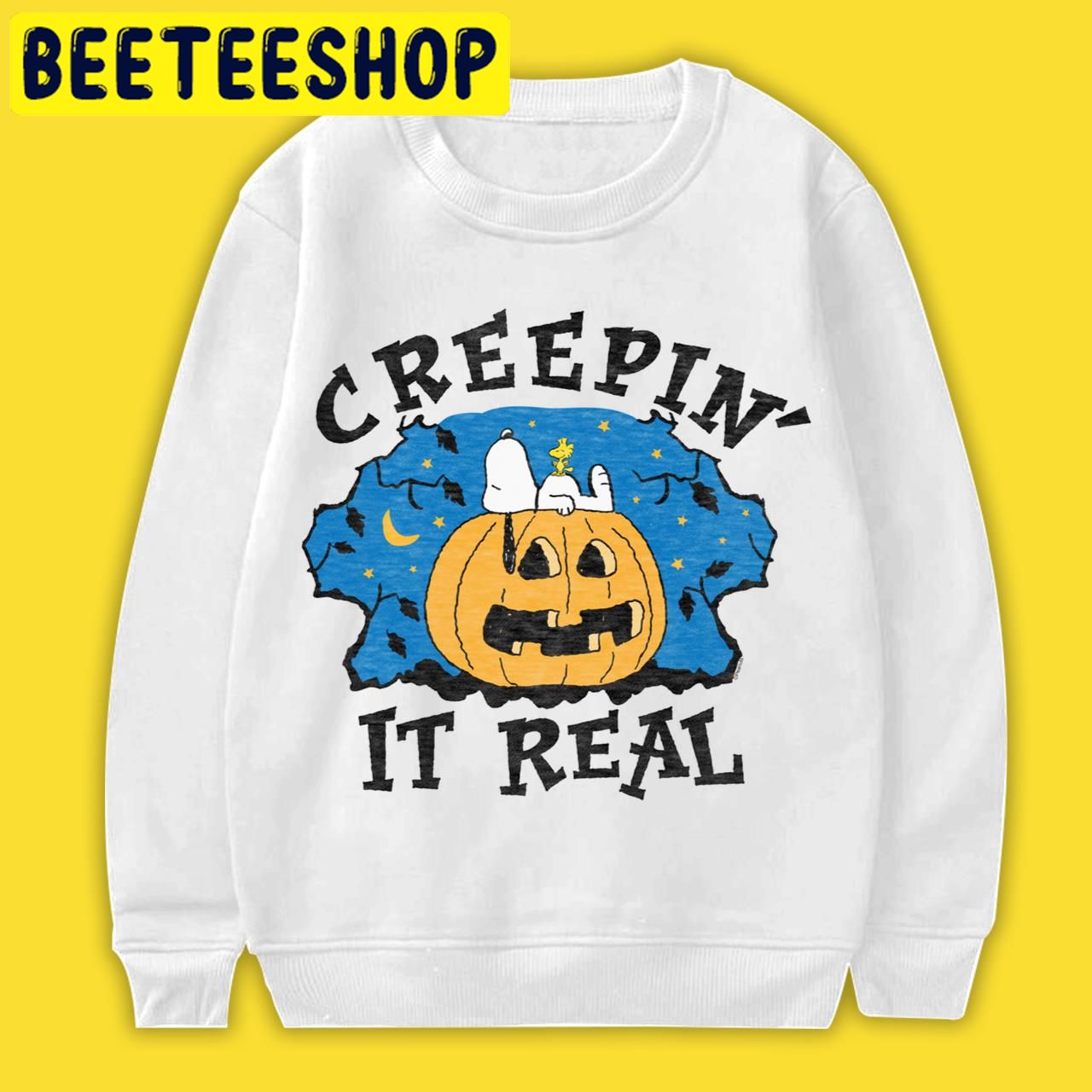 Peanuts Snoopy Creepin It Real Halloween Trending Unisex T-Shirt Peanuts Snoopy Creepin It Real Halloween Trending Unisex T-Shirt