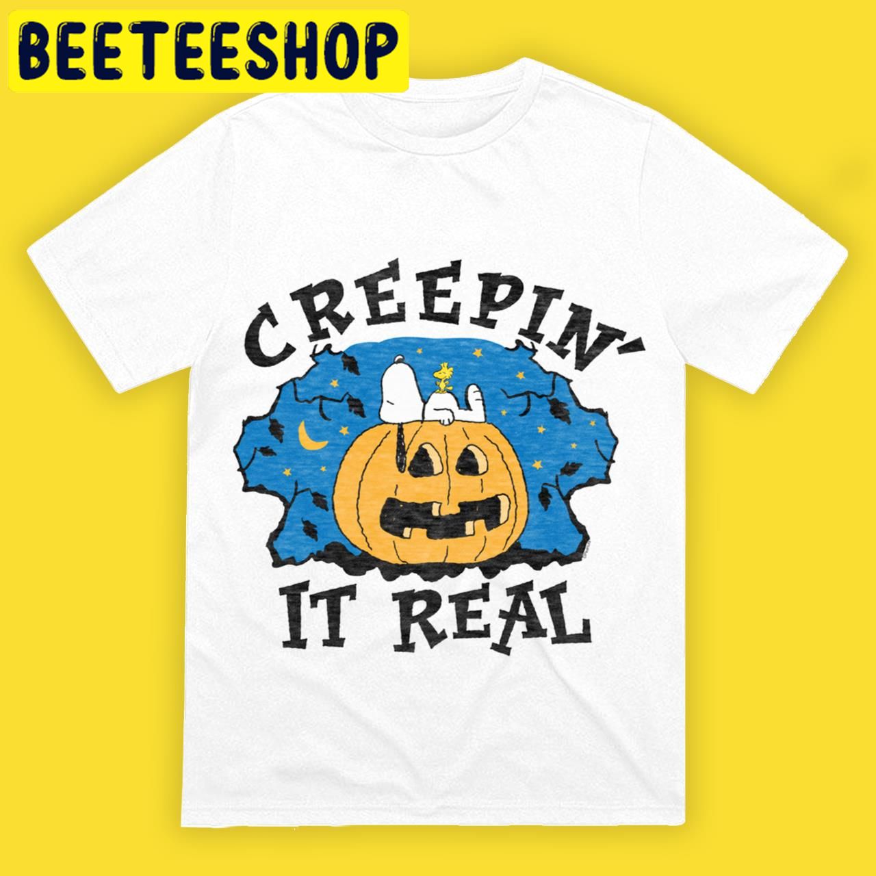 Peanuts Snoopy Creepin It Real Halloween Trending Unisex T-Shirt Peanuts Snoopy Creepin It Real Halloween Trending Unisex T-Shirt