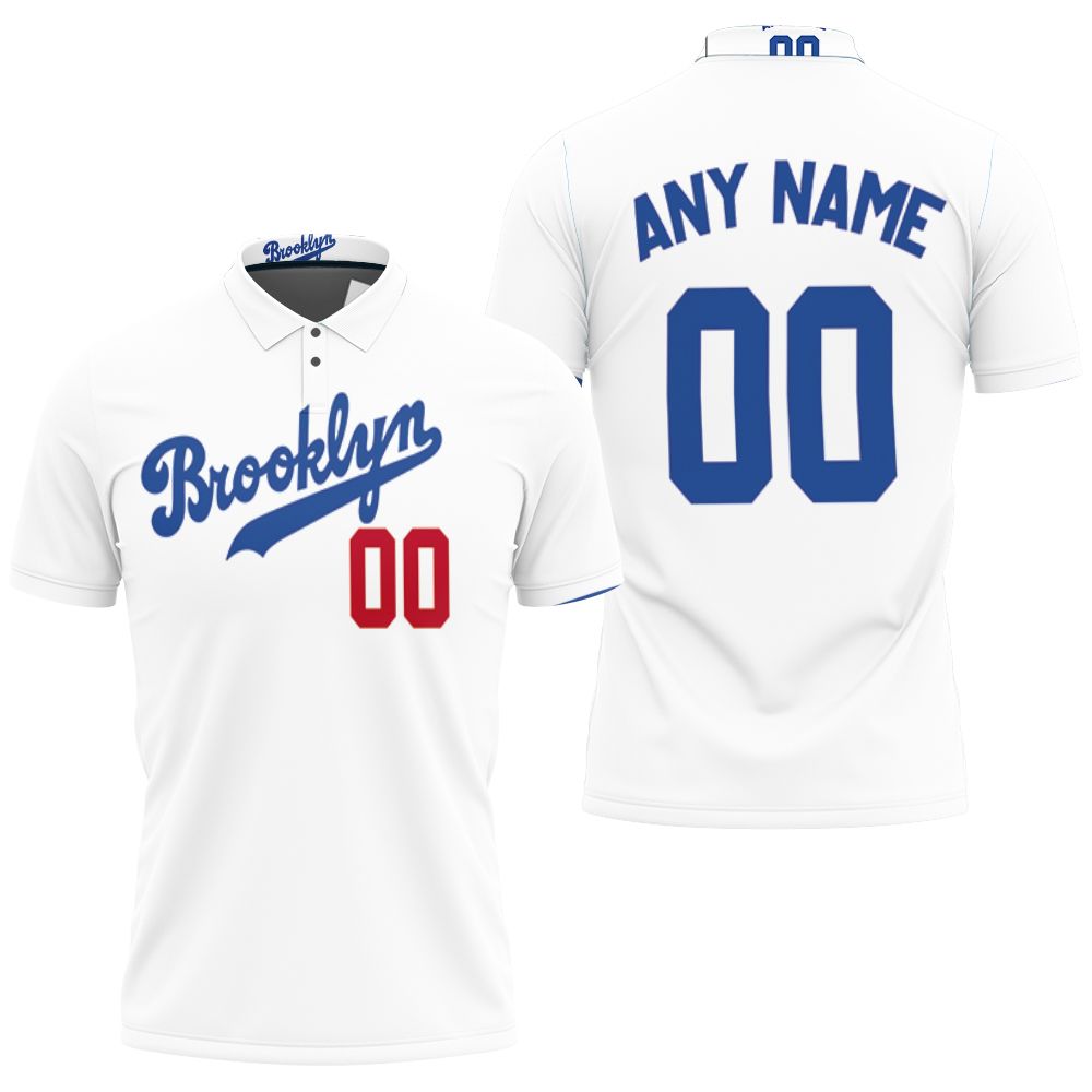 Personalized Brooklyn Dodgers Any Name 00 2020 Mlb Team White Jersey Inspired Style 3D All Over Print Polo Shirt Personalized Brooklyn Dodgers Any Name 00 2020 Mlb Team White Jersey Inspired Style 3D All Over Print Polo Shirt