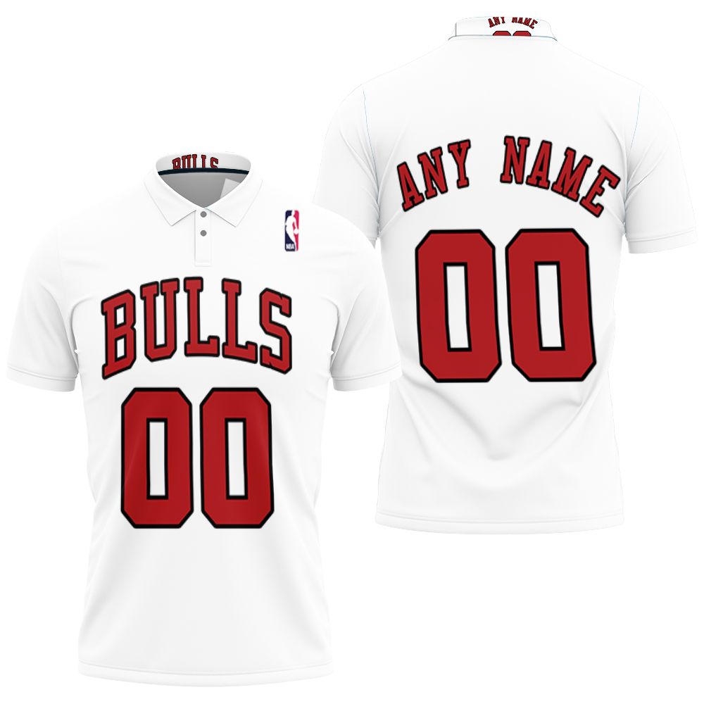 Personalized Chicago Bulls Any Name 00 Throwback 90s White Jersey Inspired Style 3D All Over Print Polo Shirt Personalized Chicago Bulls Any Name 00 Throwback 90s White Jersey Inspired Style 3D All Over Print Polo Shirt
