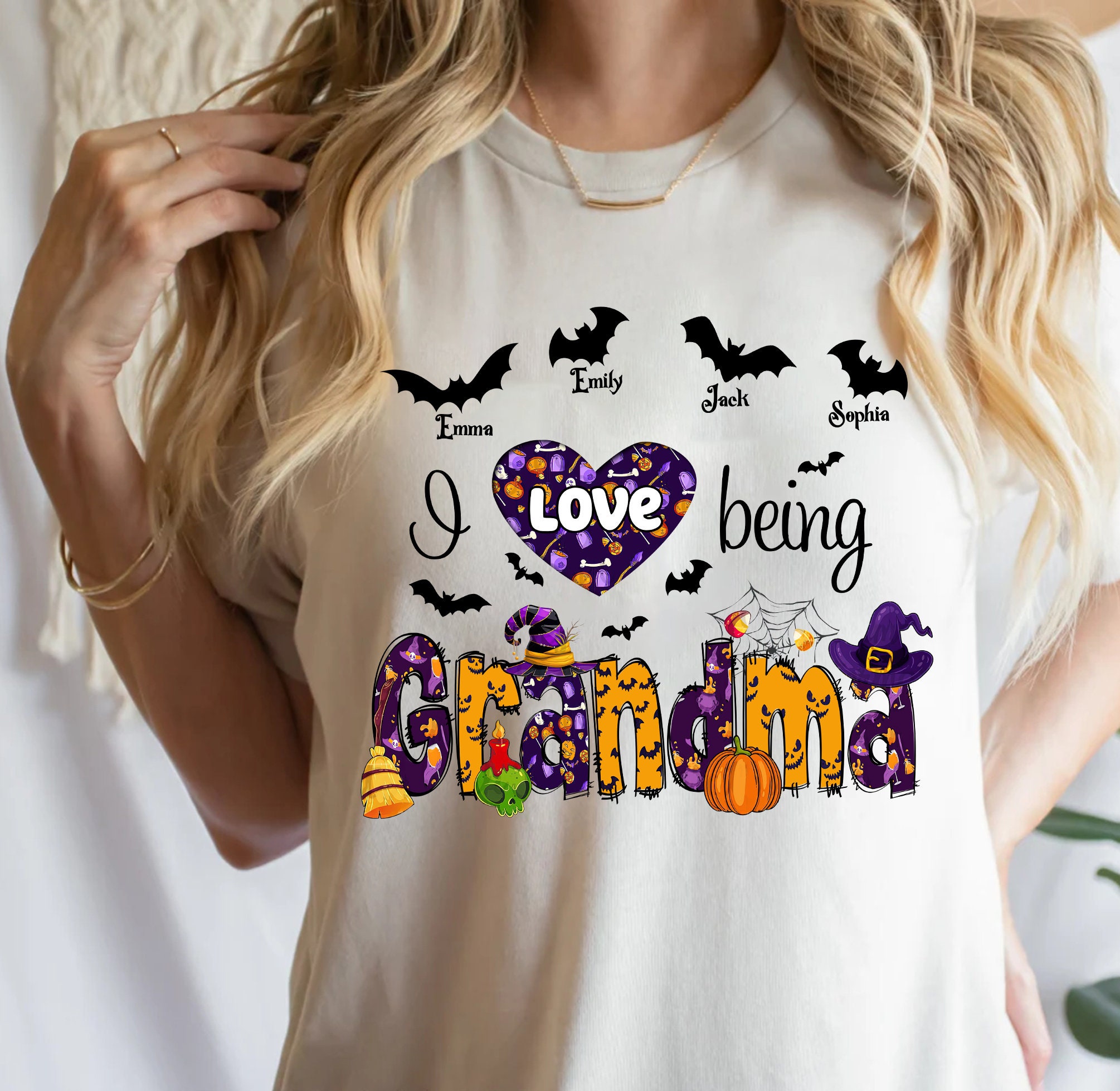 Personalized I Love Being Grandma Halloween Shirt Personalized I Love Being Grandma Halloween Shirt