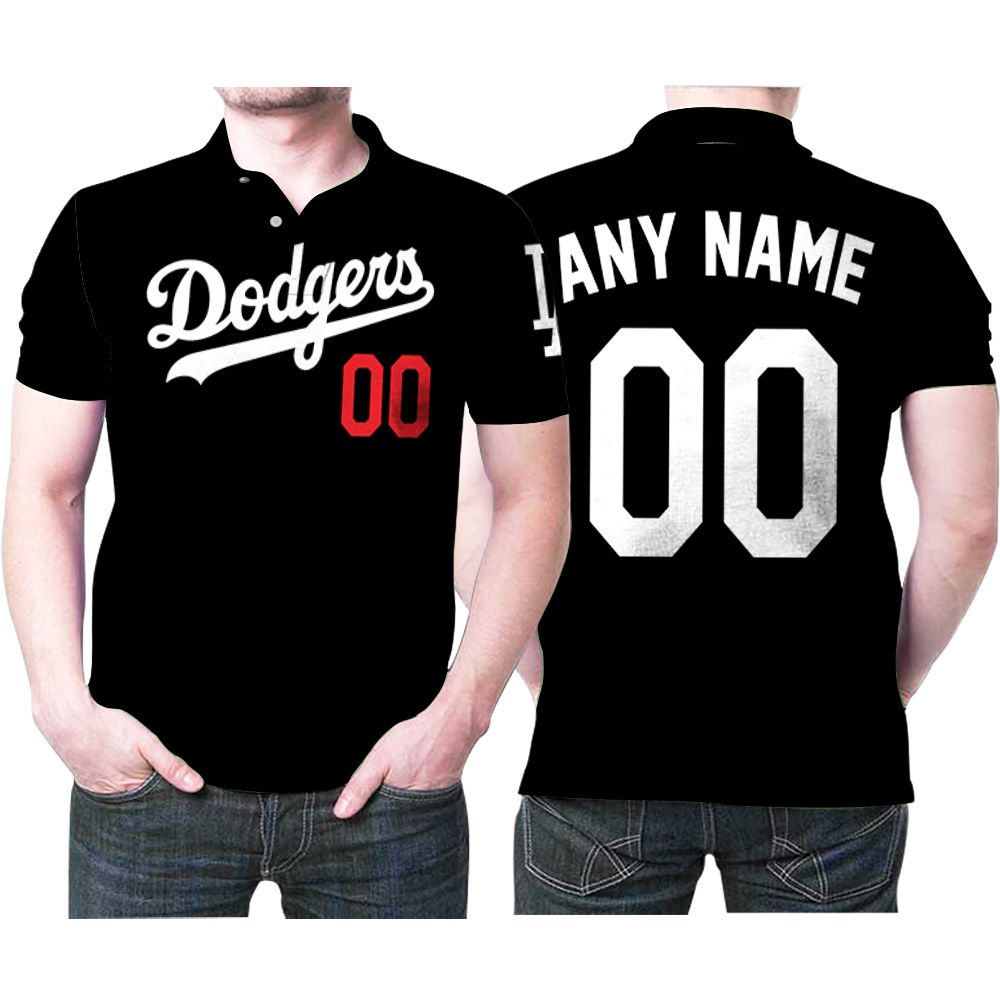 Personalized Los Angeles Dodgers Any Name 00 Mlb 2020 Team Black Jersey Inspired Style 3D All Over Print Polo Shirt Personalized Los Angeles Dodgers Any Name 00 Mlb 2020 Team Black Jersey Inspired Style 3D All Over Print Polo Shirt