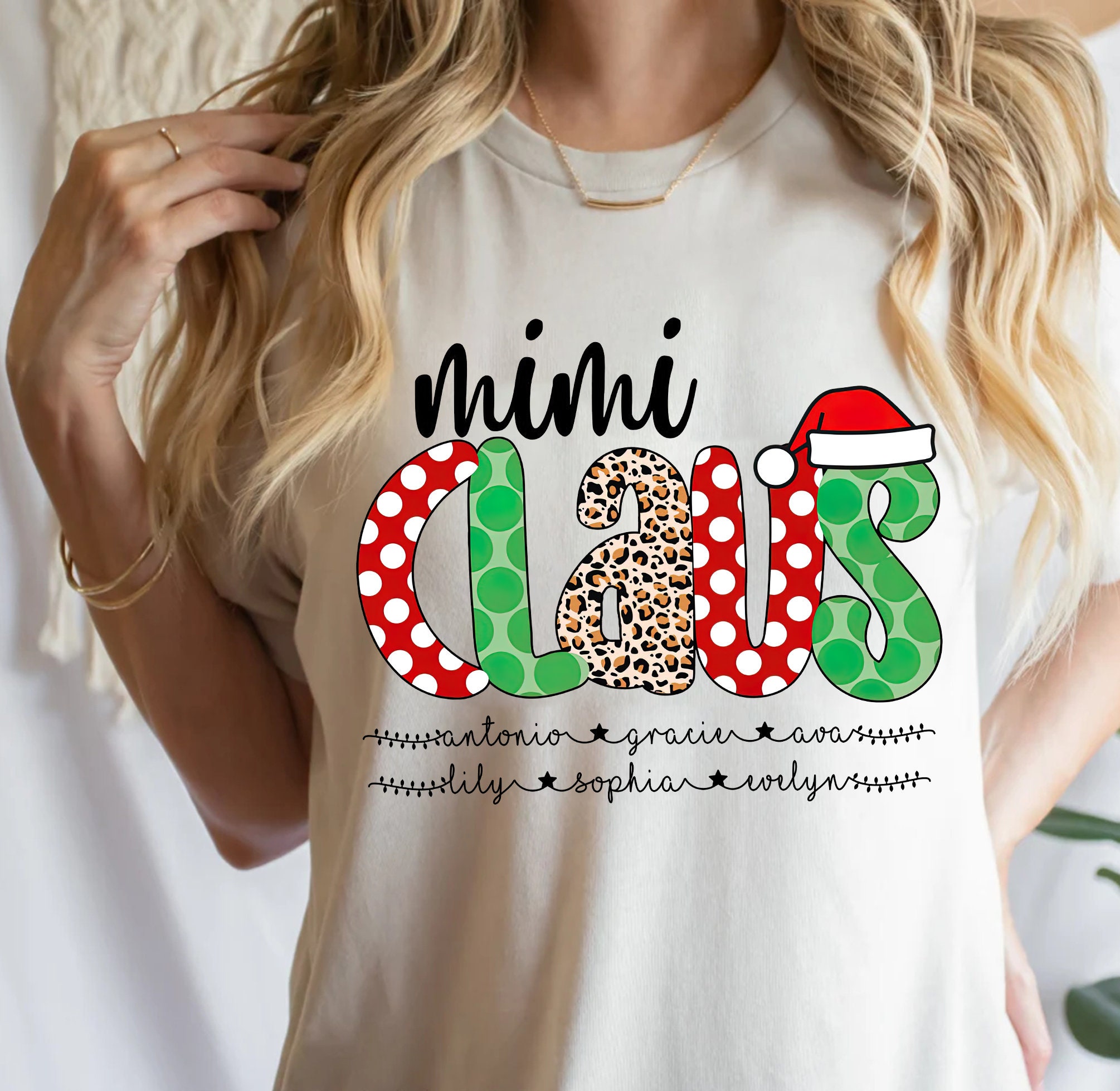 Personalized Mimi Claus Christmas Shirt Personalized Mimi Claus Christmas Shirt