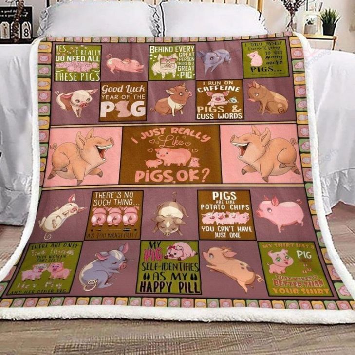 Pig Lover I Just Really Like Pigs Ok Comfy Sofa Throw Blanket Pig Lover I Just Really Like Pigs Ok Comfy Sofa Throw Blanket