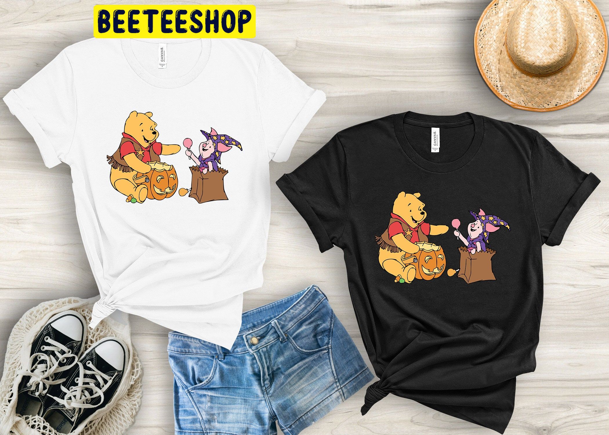 Piglet And Winnie Halloween Trending Unisex Shirt Piglet And Winnie Halloween Trending Unisex Shirt