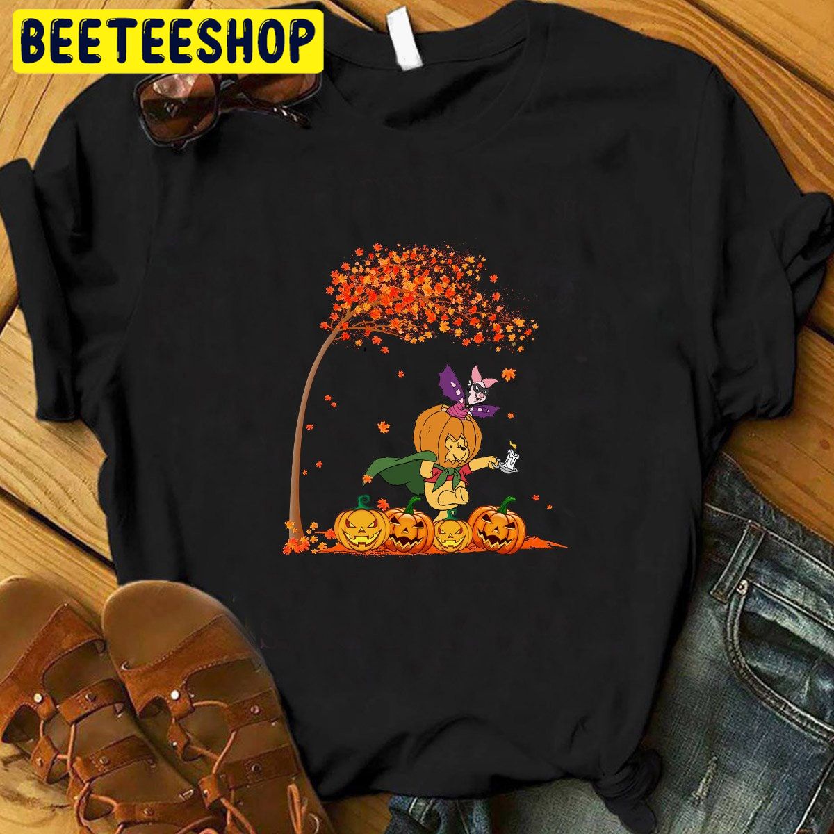 Piglet Pooh Pumpkin Winnie The Pooh Fall Season Trending Unisex Shirt Piglet Pooh Pumpkin Winnie The Pooh Fall Season Trending Unisex Shirt