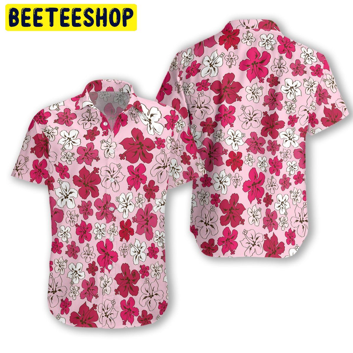 Pink Flower Pattern Trending Hawaiian Shirt Pink Flower Pattern Trending Hawaiian Shirt