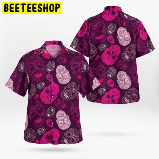 Pink Skull Trending Hawaiian Shirt Pink Skull Trending Hawaiian Shirt