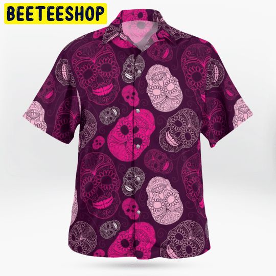Pink Skull Trending Hawaiian Shirt Pink Skull Trending Hawaiian Shirt