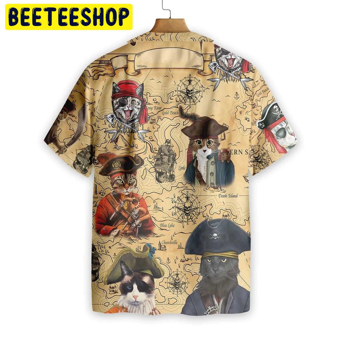 Pirate Cat Trending Hawaiian Shirt Pirate Cat Trending Hawaiian Shirt