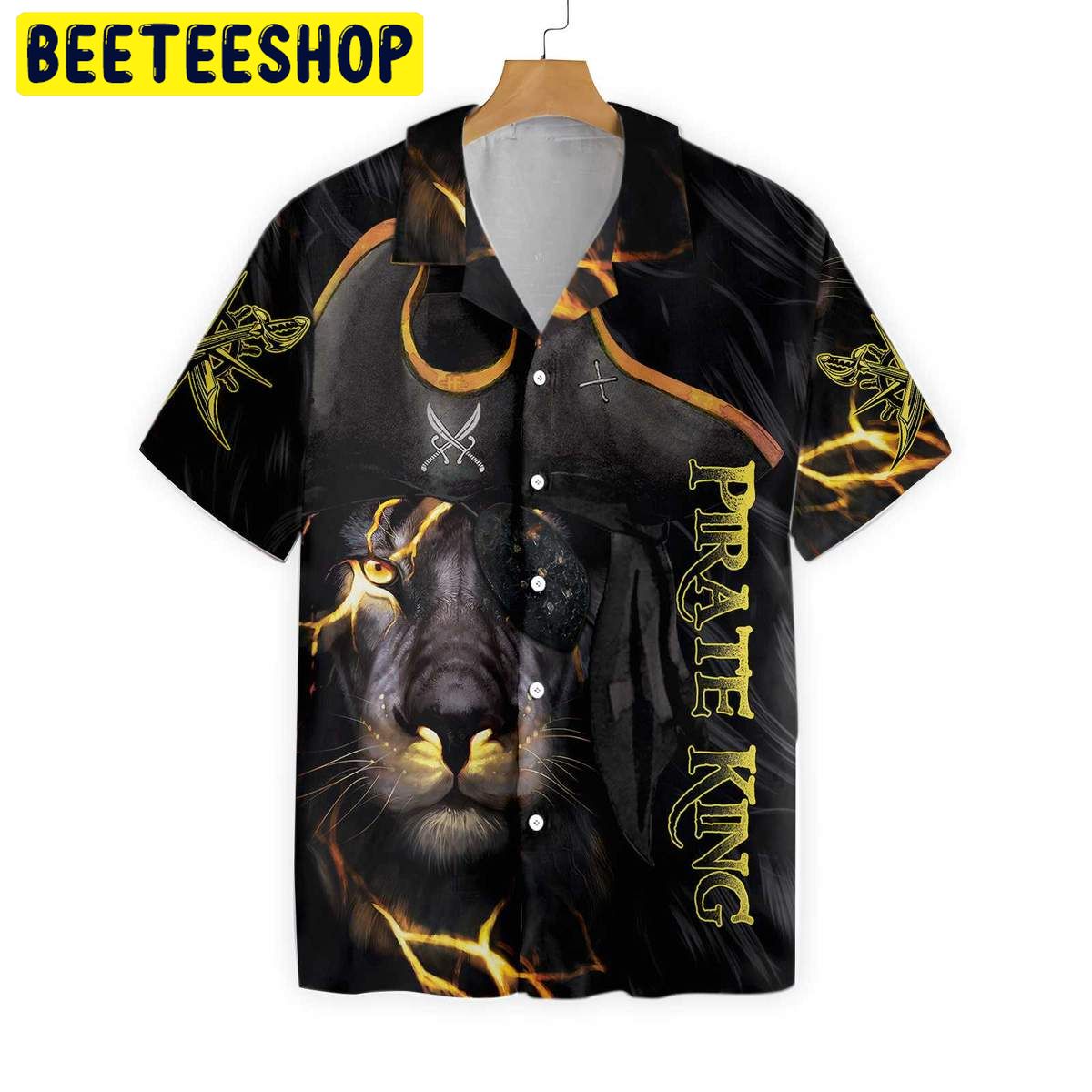 Pirate King Black Lion Trending Hawaiian Shirt Pirate King Black Lion Trending Hawaiian Shirt