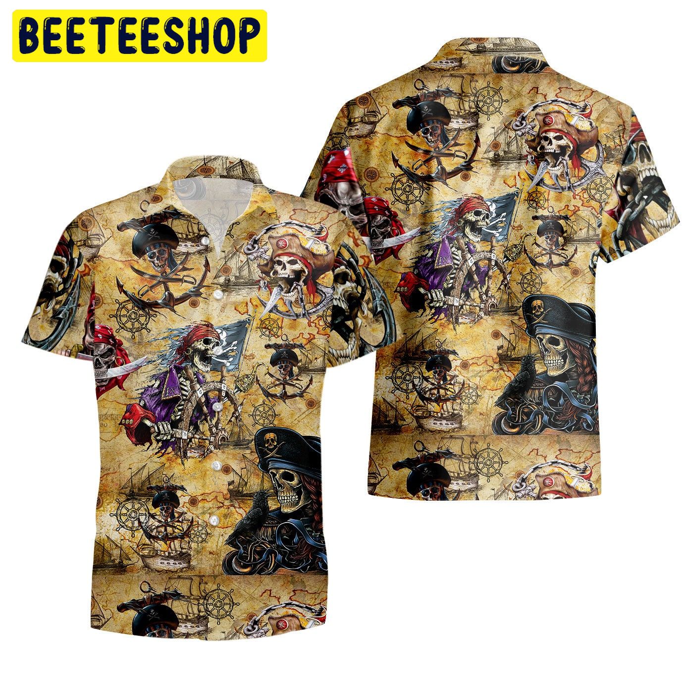 Pirates Skull Trending Hawaiian Shirt Pirates Skull Trending Hawaiian Shirt