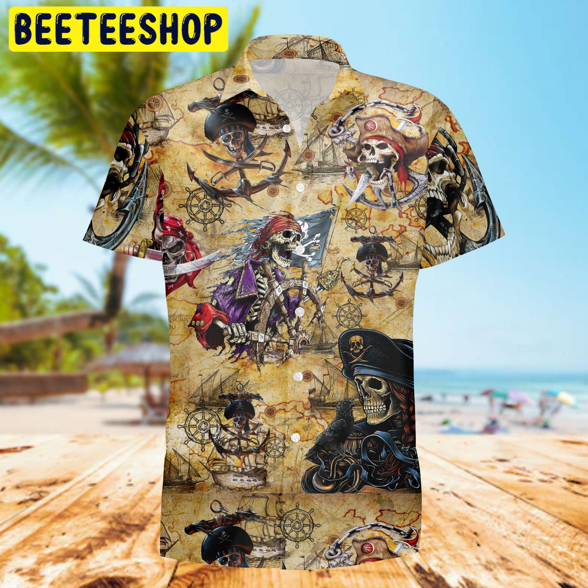 Pirates Skull Trending Hawaiian Shirt Pirates Skull Trending Hawaiian Shirt
