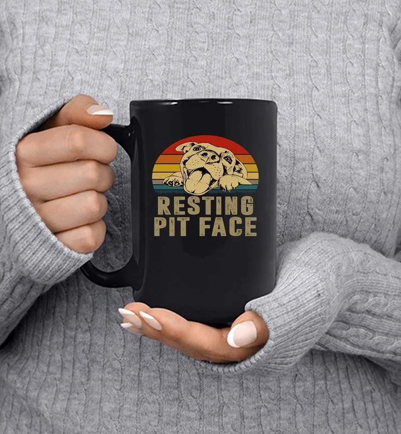 Pit bull Resting Pit Face Vintage Mug Pit bull Resting Pit Face Vintage Mug