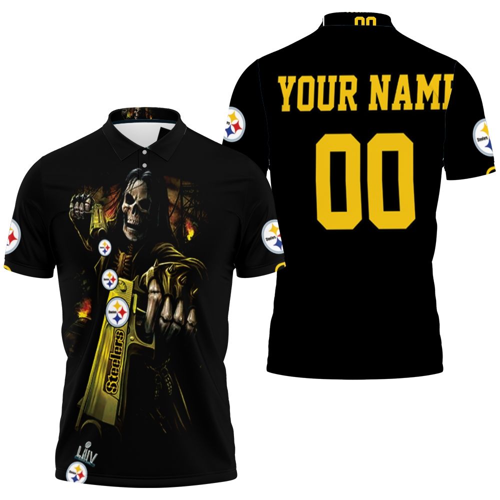Pittsburgh Steelers Death God Hold For Fans Personalized 3D All Over Print Polo Shirt Pittsburgh Steelers Death God Hold For Fans Personalized 3D All Over Print Polo Shirt