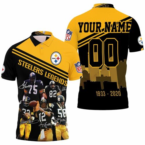 Pittsburgh Steelers Legends Signature 87th Anniversary For Fans Personalized 3D All Over Print Polo Shirt Pittsburgh Steelers Legends Signature 87th Anniversary For Fans Personalized 3D All Over Print Polo Shirt