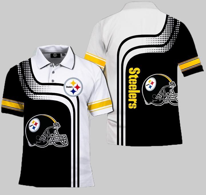 Pittsburgh Steelers Polo Shirt Graphic 3D All Over Print Polo Shirt Pittsburgh Steelers Polo Shirt Graphic 3D All Over Print Polo Shirt