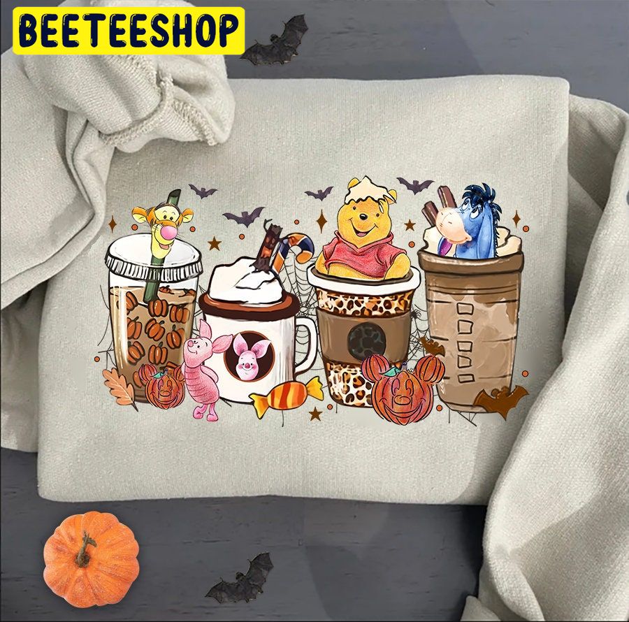 Pooh And Friend Fall Coffee Cup And Pumpkin Halloween Trending Unisex Shirt Pooh And Friend Fall Coffee Cup And Pumpkin Halloween Trending Unisex Shirt