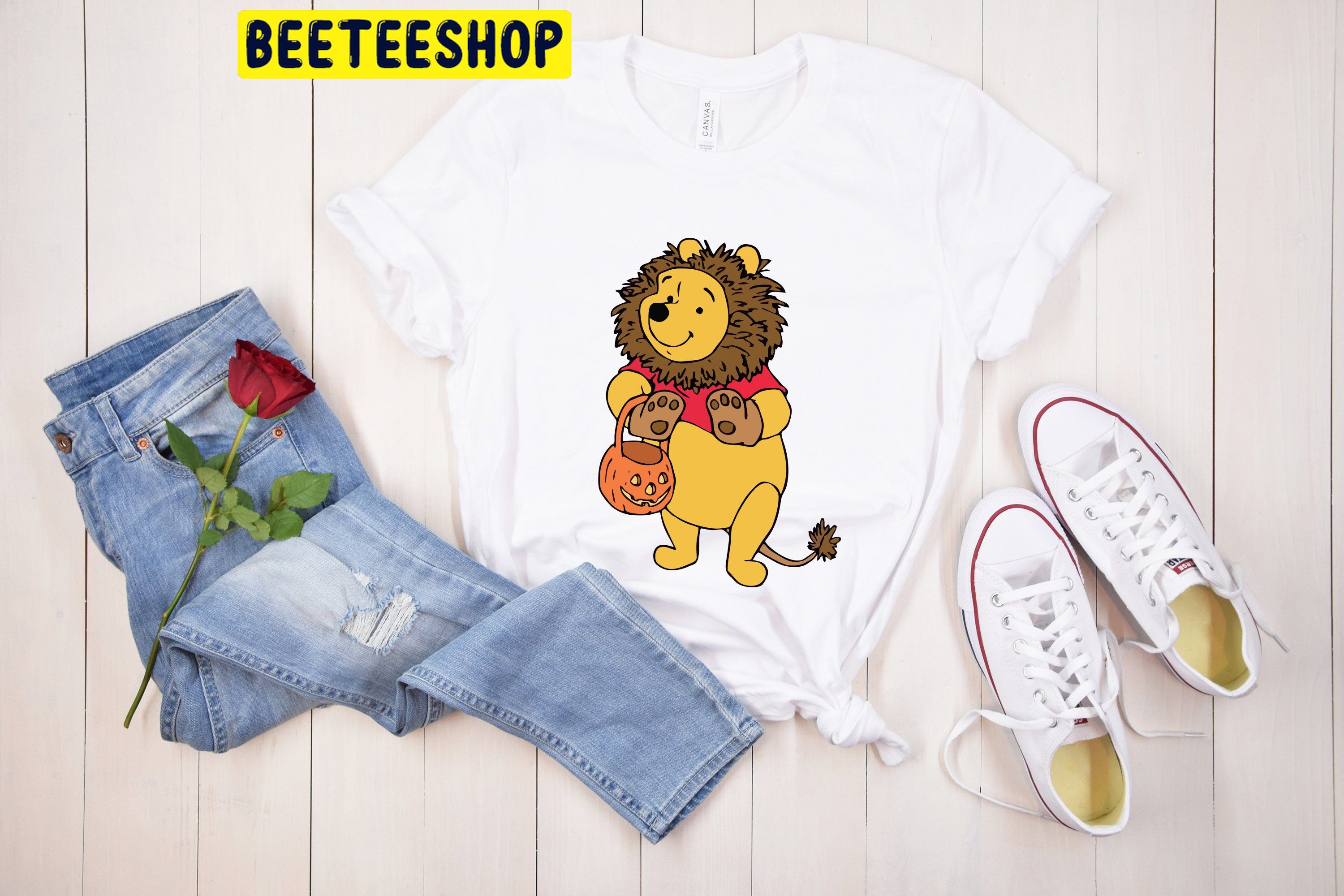 Pooh Cosplay Lion Disney Halloween Trending Unisex Shirt