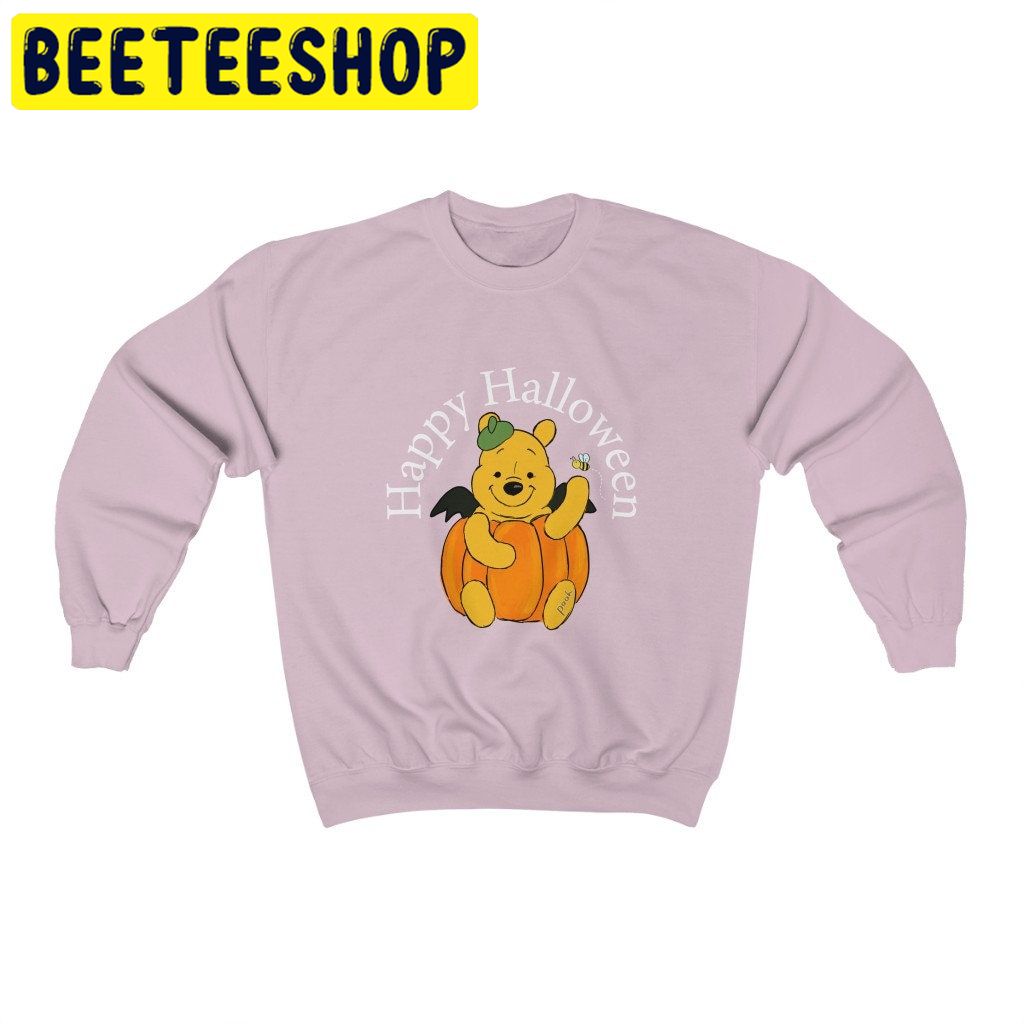 Pooh On Pumpkin Halloween Trending Unisex Shirt Pooh On Pumpkin Halloween Trending Unisex Shirt