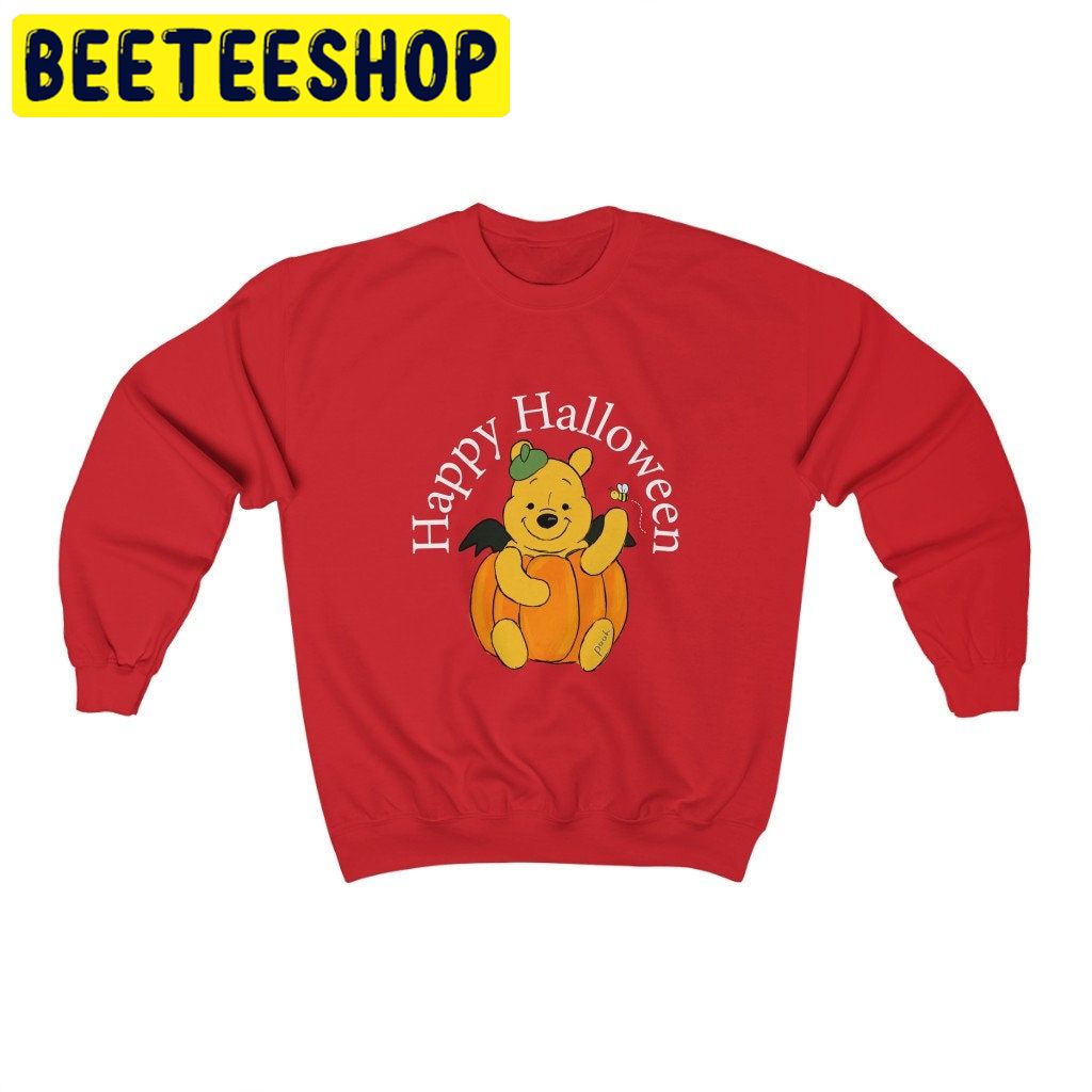 Pooh On Pumpkin Halloween Trending Unisex Shirt Pooh On Pumpkin Halloween Trending Unisex Shirt
