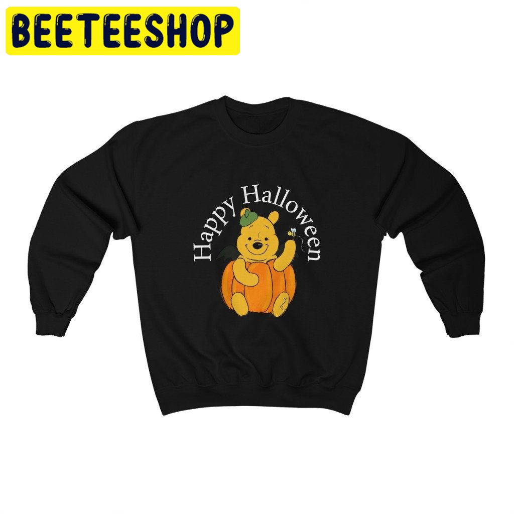 Pooh On Pumpkin Halloween Trending Unisex Shirt Pooh On Pumpkin Halloween Trending Unisex Shirt
