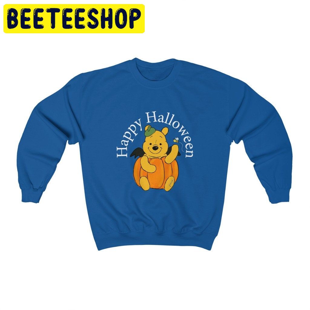 Pooh On Pumpkin Halloween Trending Unisex Shirt Pooh On Pumpkin Halloween Trending Unisex Shirt