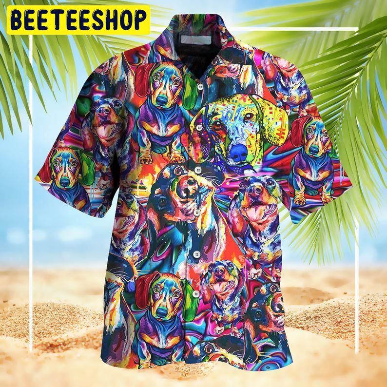 Pop Art Dachshund Trending Hawaiian Shirt Pop Art Dachshund Trending Hawaiian Shirt