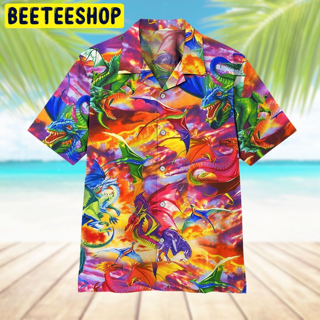 Pop Art Dragon Trending Hawaiian Shirt Pop Art Dragon Trending Hawaiian Shirt