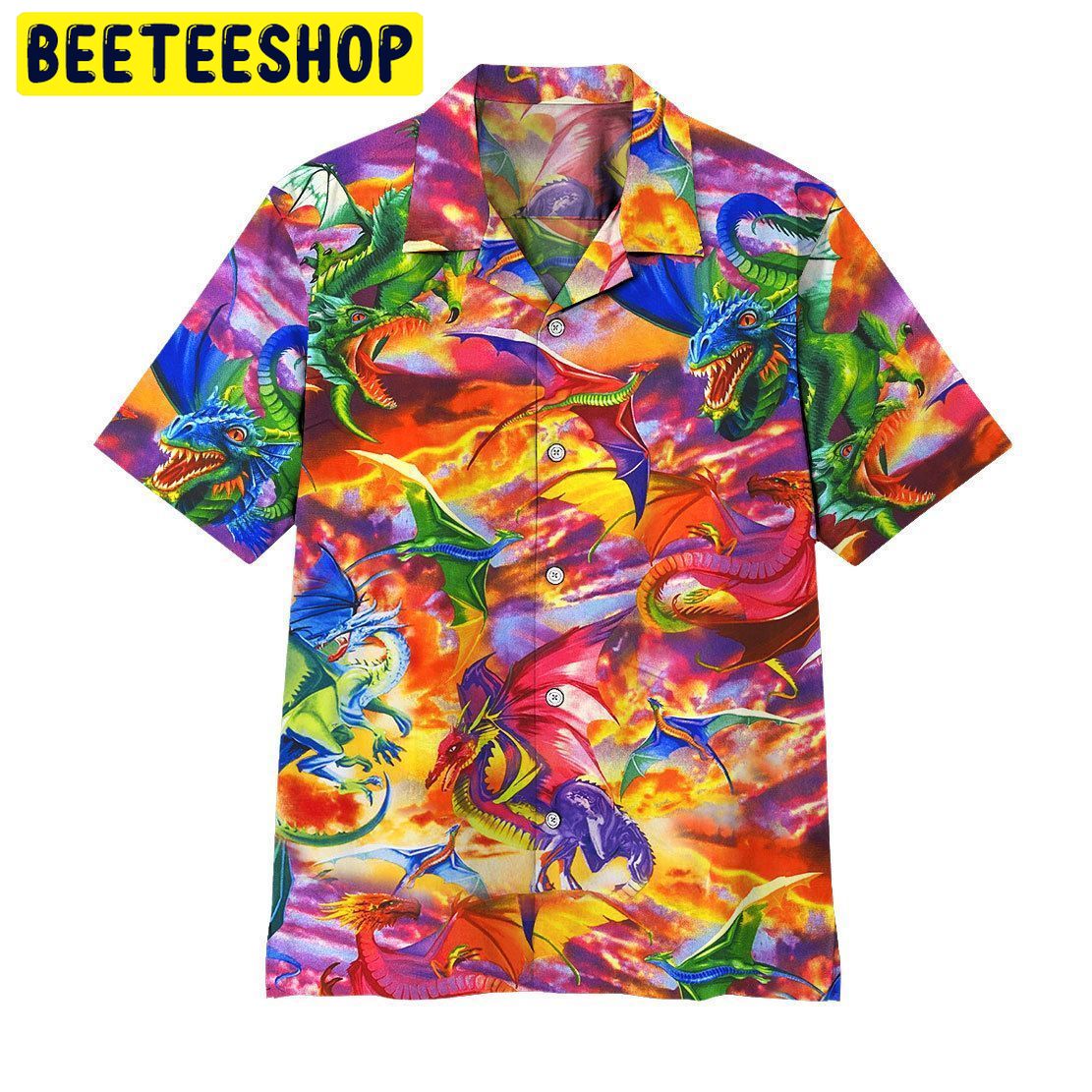Pop Art Dragon Trending Hawaiian Shirt Pop Art Dragon Trending Hawaiian Shirt
