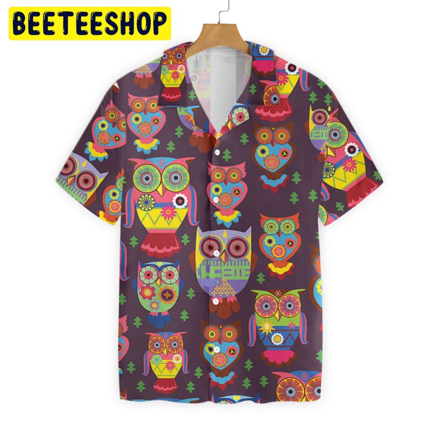 Premium Owl Pattern Trending Hawaiian Shirt Premium Owl Pattern Trending Hawaiian Shirt